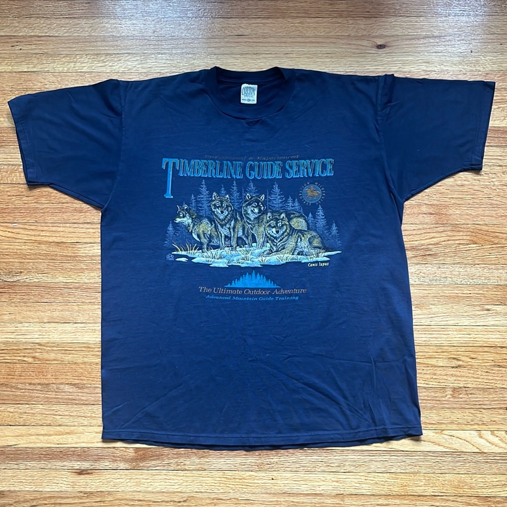 Vintage Wolf Wildlife T-Shirt / Cotton Grove / 1995 / Made In USA